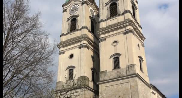 Basilica and parish church of Niederalteich in Bavaria, Germany — Stock Video