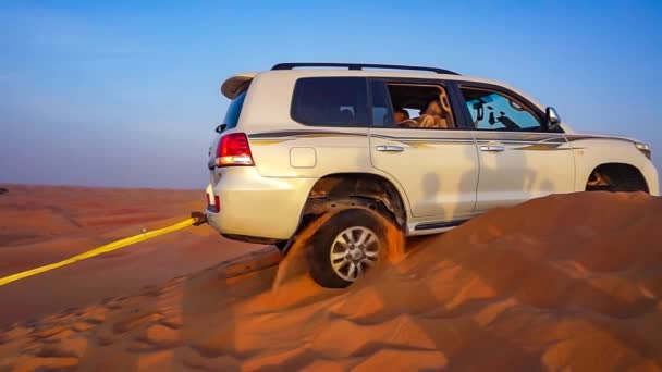 Jeep tour i Abu Dhabi ørken – stockvideo