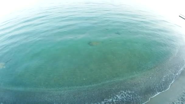 Costa Mar Negro Aterro Odessa Reservatório Calmo Com Água Limpa — Vídeo de Stock
