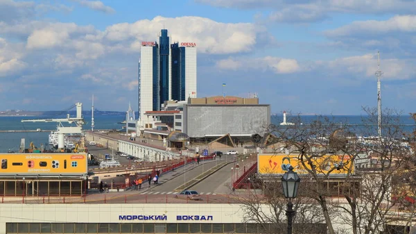 Odessa Deniz Terminali, Potemkin Merdivenleri 'nin tepesinden fotoğraflandı..