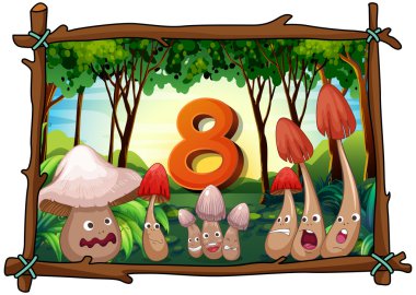 8 8 mantar ormanın içinde numara