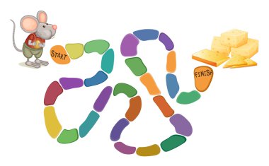 Fare ve peynir arka plan ile oyun şablonu