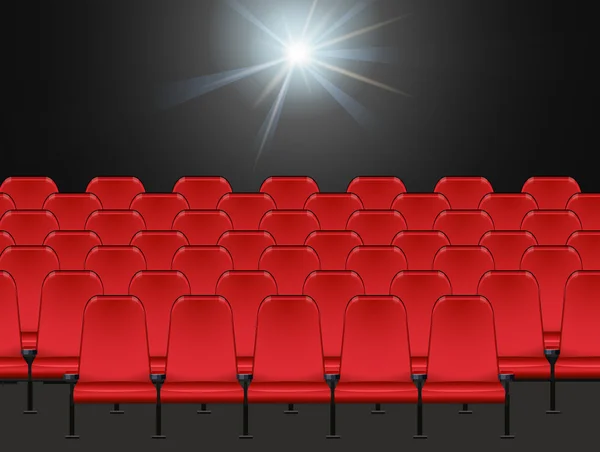 Scena con sedie rosse in camera — Vettoriale Stock