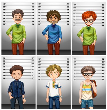 Men taking picture of ID clipart