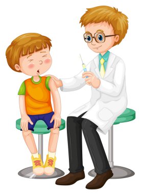 Çocuğa iğne doktor