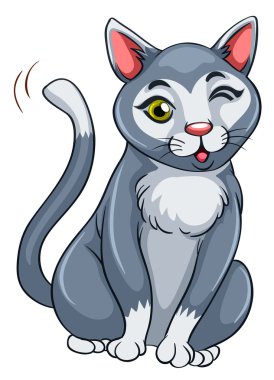 Mutlu yüz ile kedi
