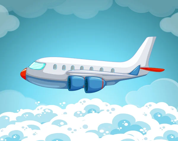 Airplane flying in the sky — Stock Vector