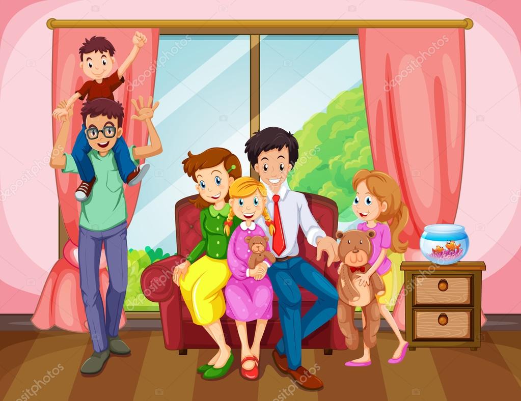 Family members in the living room Stock Vector Image by ©interactimages #103629454 Family members in the living room Stock Vector Image by ©interactimages #103629454