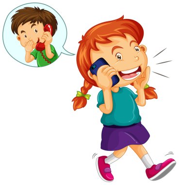 Kız çocuk için cep telefonunuzun konuşma