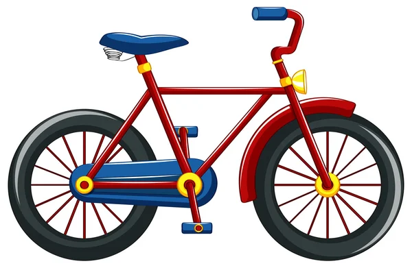 Fiets met onderstel rood — Stockvector