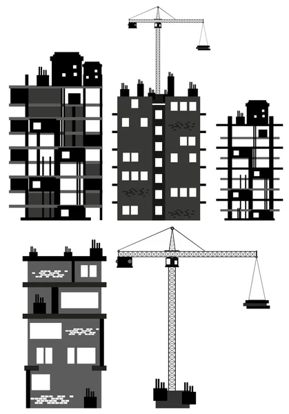 Stavby a stavební zařízení — Stockový vektor