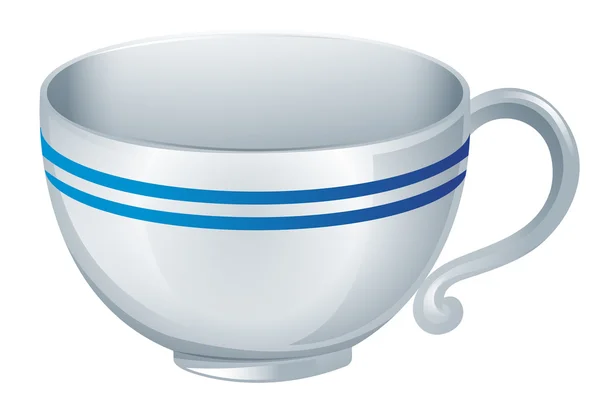 Taza de café sobre fondo blanco — Vector de stock