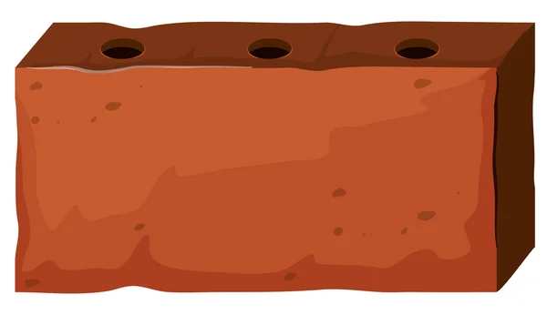 Brick with three holes — Stock Vector