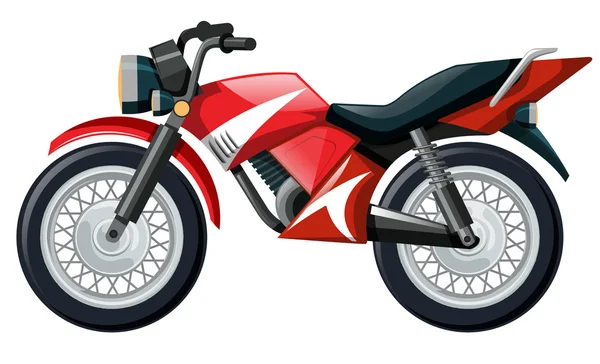 Moto en couleur rouge — Image vectorielle