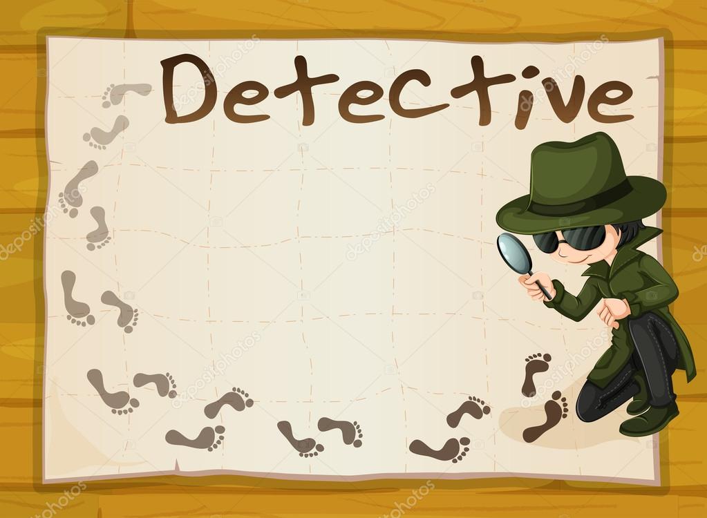 Frame Design With Detective And Footprints Vector Image By C Interactimages Vector Stock Frame Design With Detective And Footprints Vector Image By C Interactimages Vector Stock