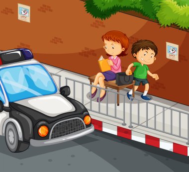 Çocuk kadın çantasını çalmak