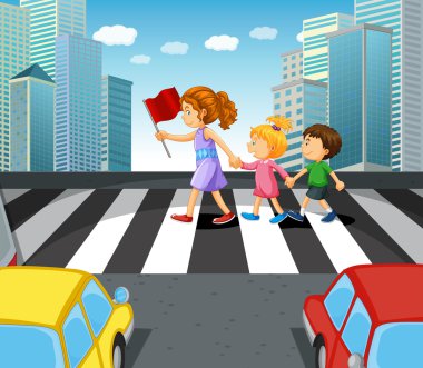 İnsanlar geçiş stree şehir