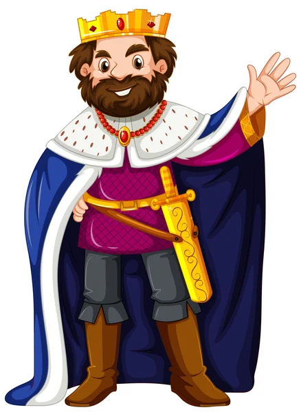 Mavi bornoz giymiş Kral