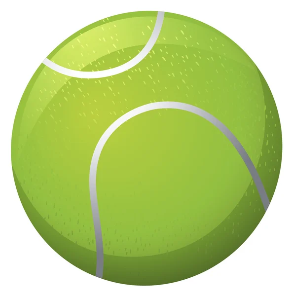 Pelota de tenis sobre fondo blanco — Vector de stock