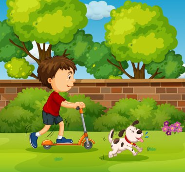 Çocuk içinde belgili tanımlık yarda üzerinde sürme