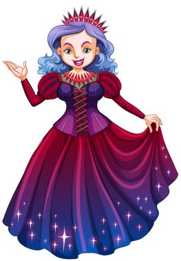 Kraliçe güzel Kırmızı elbiseli