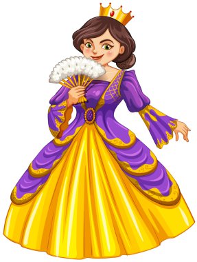 Kraliçe giyen altın taç