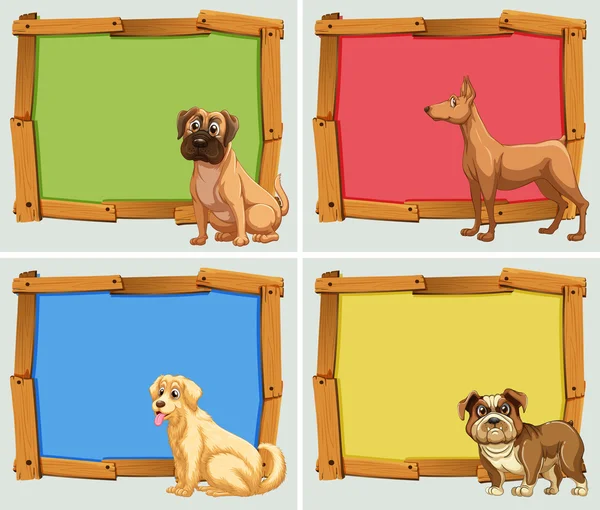 Banner design med sällskapshundar — Stock vektor