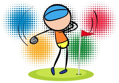 Golf oyuncu ile Olimpiyatları Tema