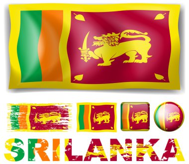 Sri Lanka bayrağı farklı tasarımlar