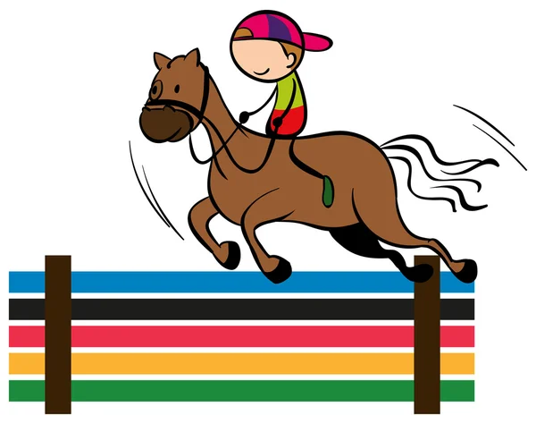 Thème des Jeux Olympiques avec équitation — Image vectorielle