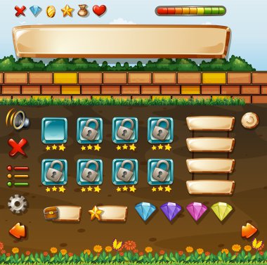 Yeraltı sahne ile oyun şablonu