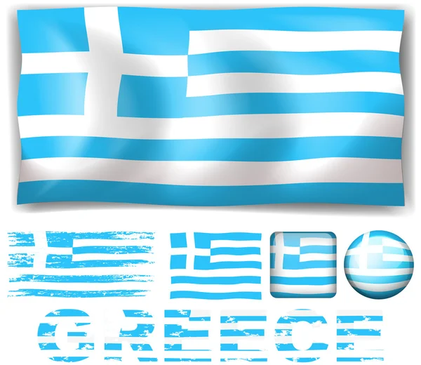 Bandera de Grecia en diseño diferente — Archivo Imágenes Vectoriales