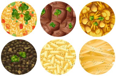 Different kind of food  clipart