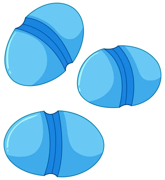 Modré kulaté ve tvaru bakterií ve střevech — Stockový vektor