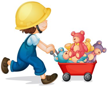 Çocuk oyuncak ayılar tam kart bastırmak