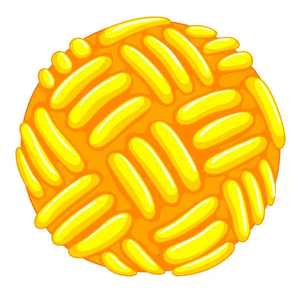 Круглий жовтий вірус цика — стоковий вектор