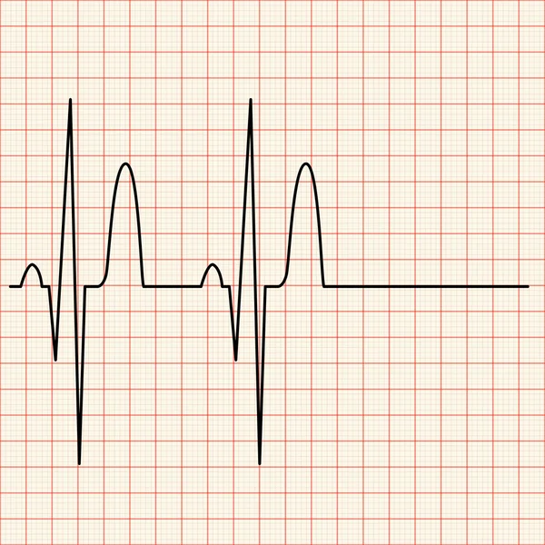 Grafico elettronico sulla griglia rossa — Vettoriale Stock