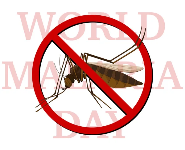 World malaria day poster with no mosquito — Stock Vector