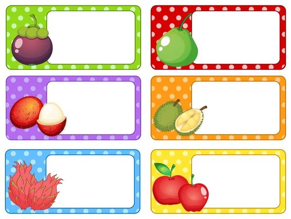 新鲜水果标签设计 — 图库矢量图片