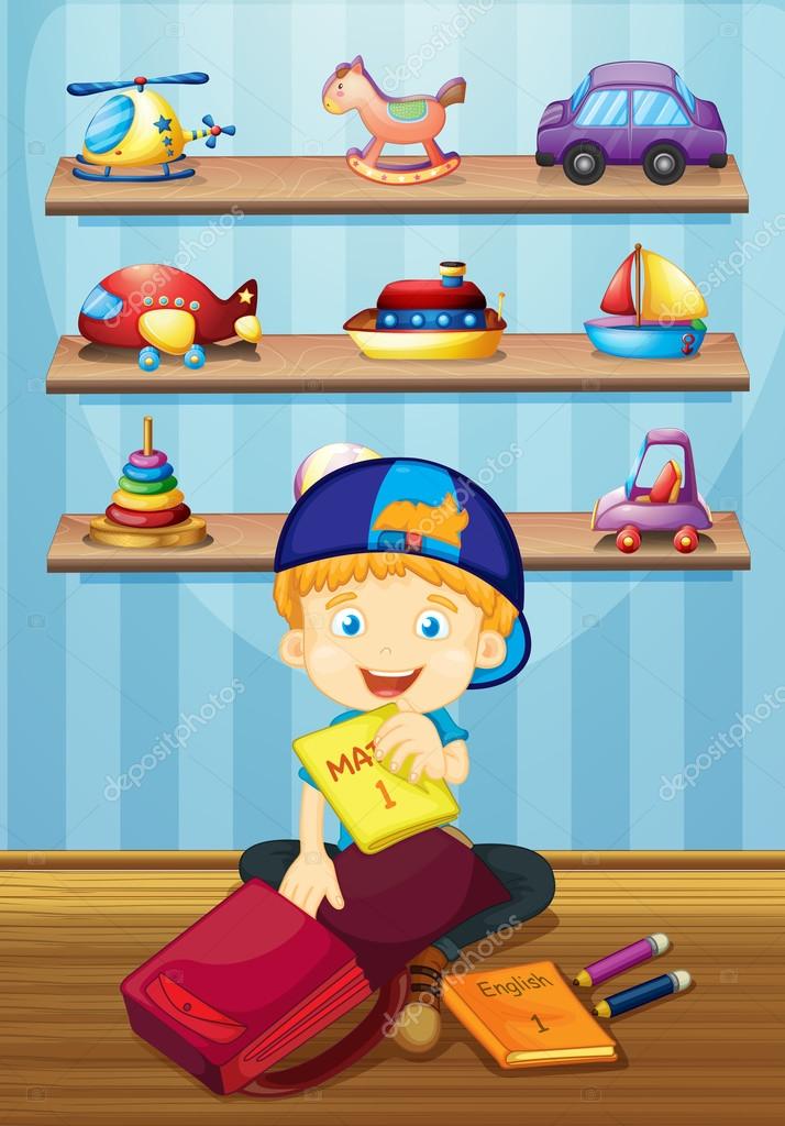 Boy packing bag in room Stock Vector Image by ©interactimages #122561668 Boy packing bag in room Stock Vector Image by ©interactimages #122561668