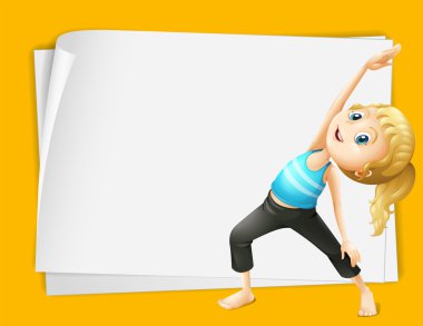 Yoga yaparken kadın ile sınır tasarlamak