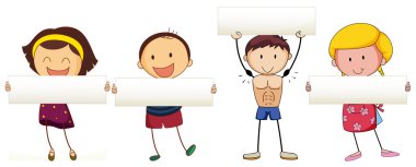 Beyaz bayrak tutan çocuk