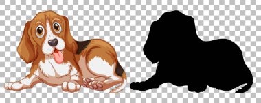 Av köpeği ve onun silueti.