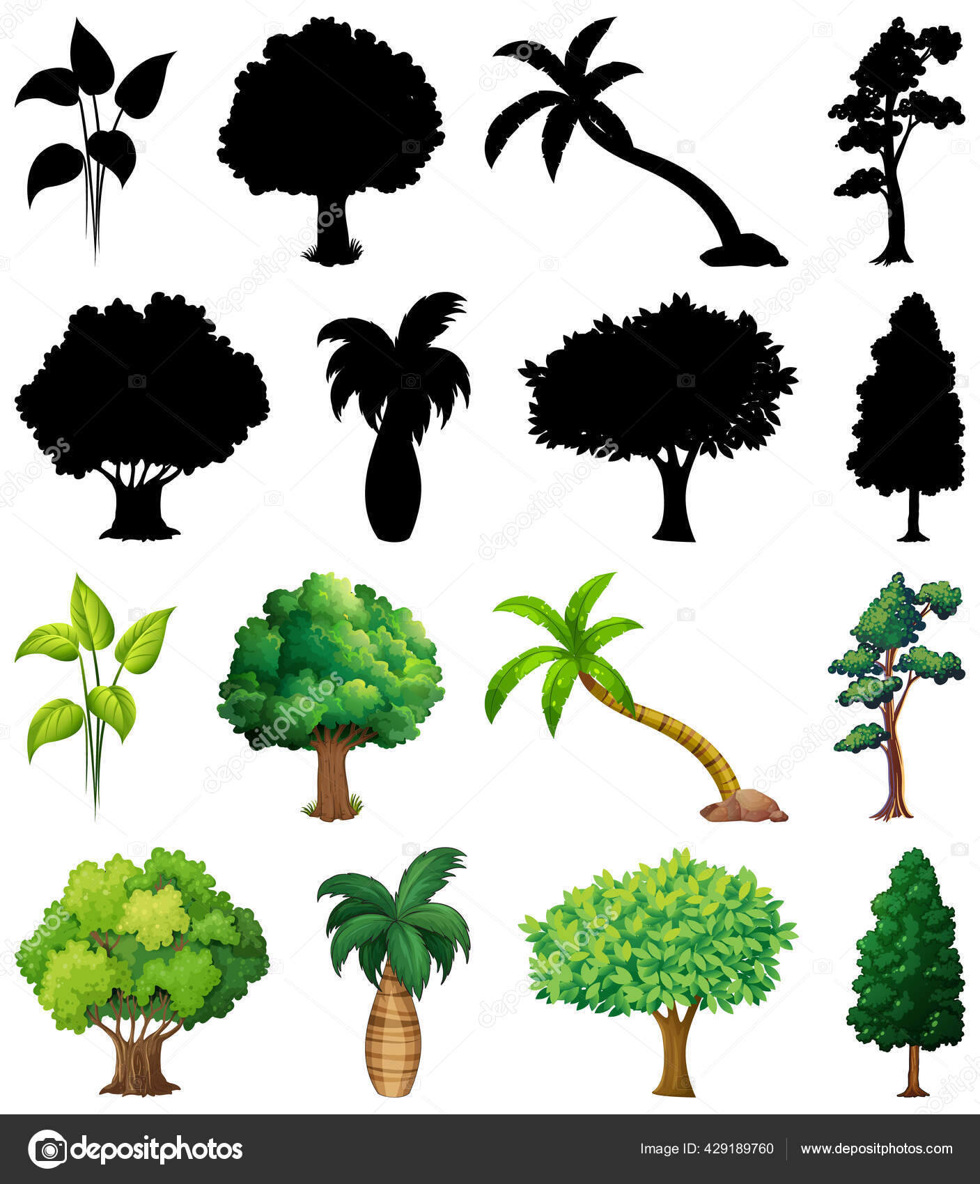 Latar belakang pohon palem Stok Vektor Ilustrasi Latar