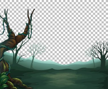 Doğa açık hava manzarası şeffaf arkaplan çizimi