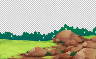 Doğa açık hava manzarası şeffaf arkaplan çizimi