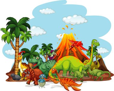 Dinozorlar doğadaki çizgi film karakteri.