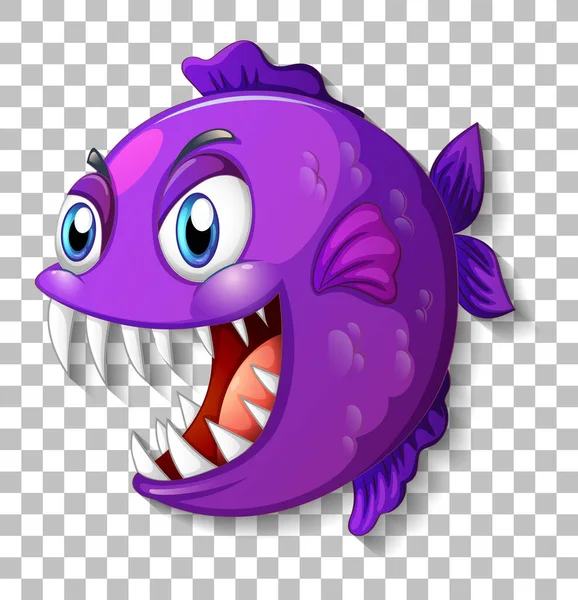 Peces Exóticos Con Grandes Ojos Personaje Dibujos Animados Sobre Fondo — Vector de stock