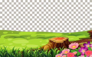 Doğa açık hava manzarası şeffaf arkaplan çizimi