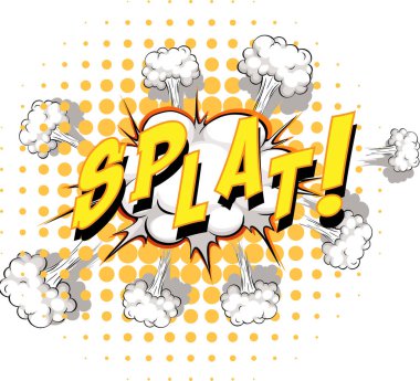 Düz metin resimlemeli komik konuşma balonu